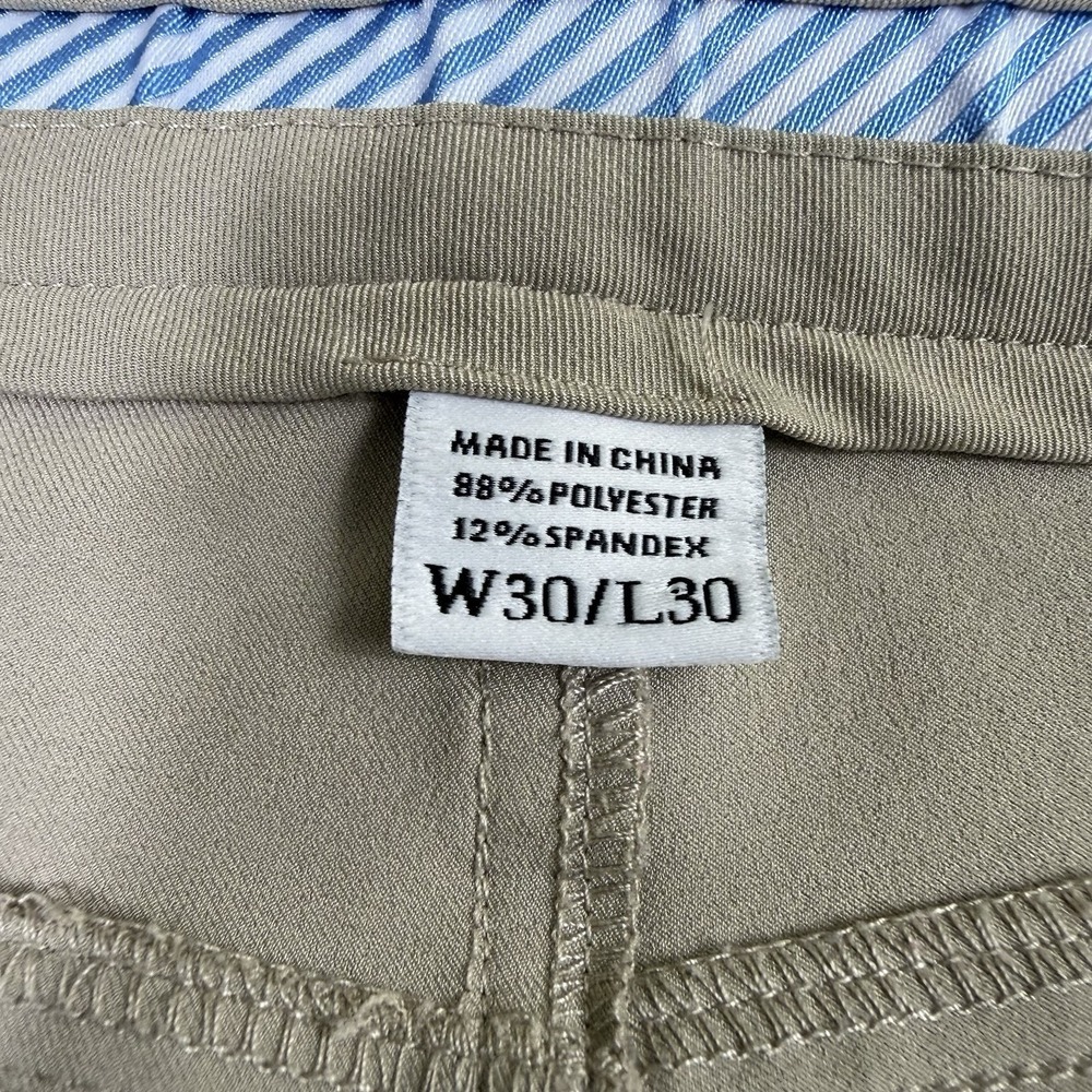 Footjoy Pants Mens 30x30 Tan Beige Athletic Fit 5 Pocket Performance Casual Golf - Picture 5 of 11